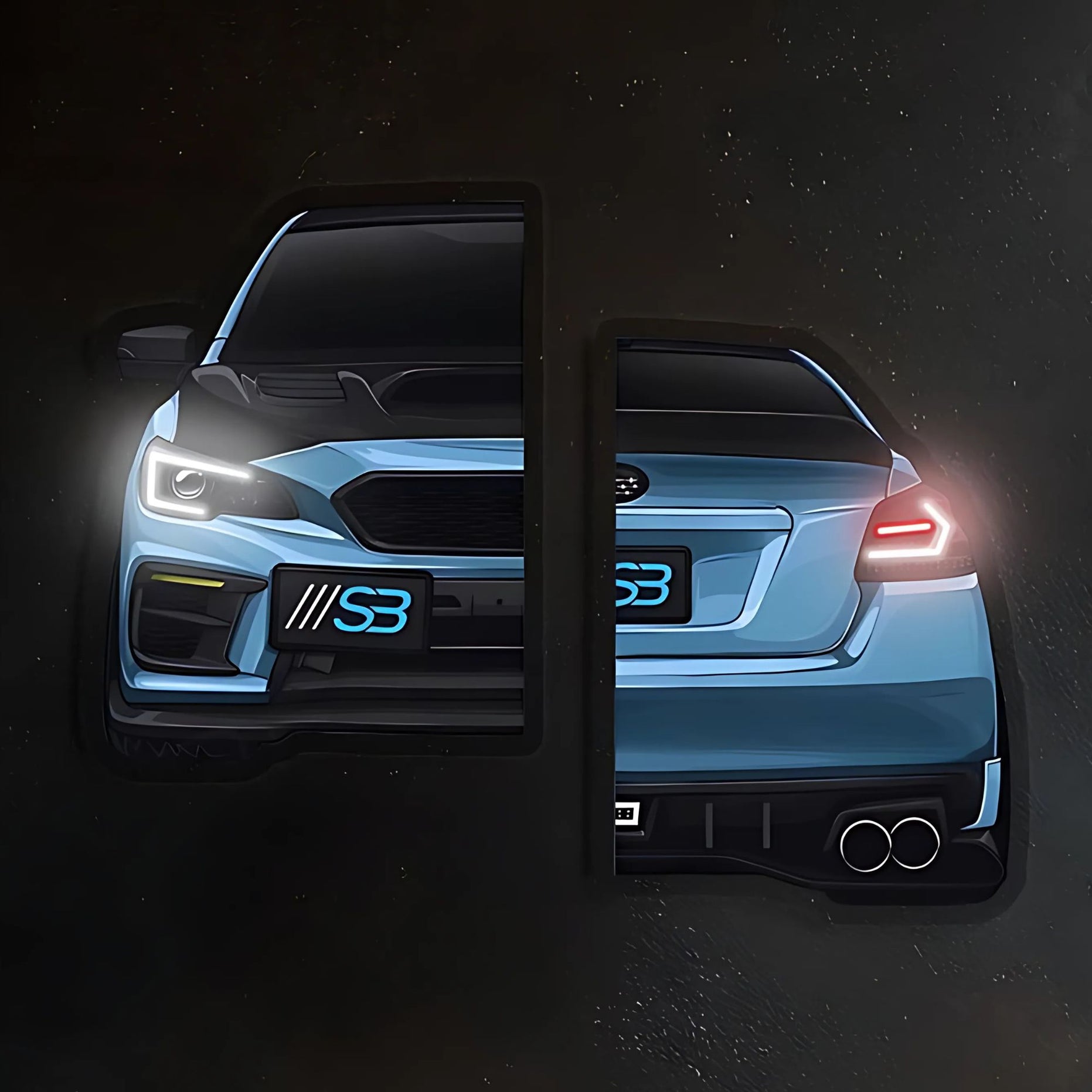 Subaru Half n Half Wrx UV Poster