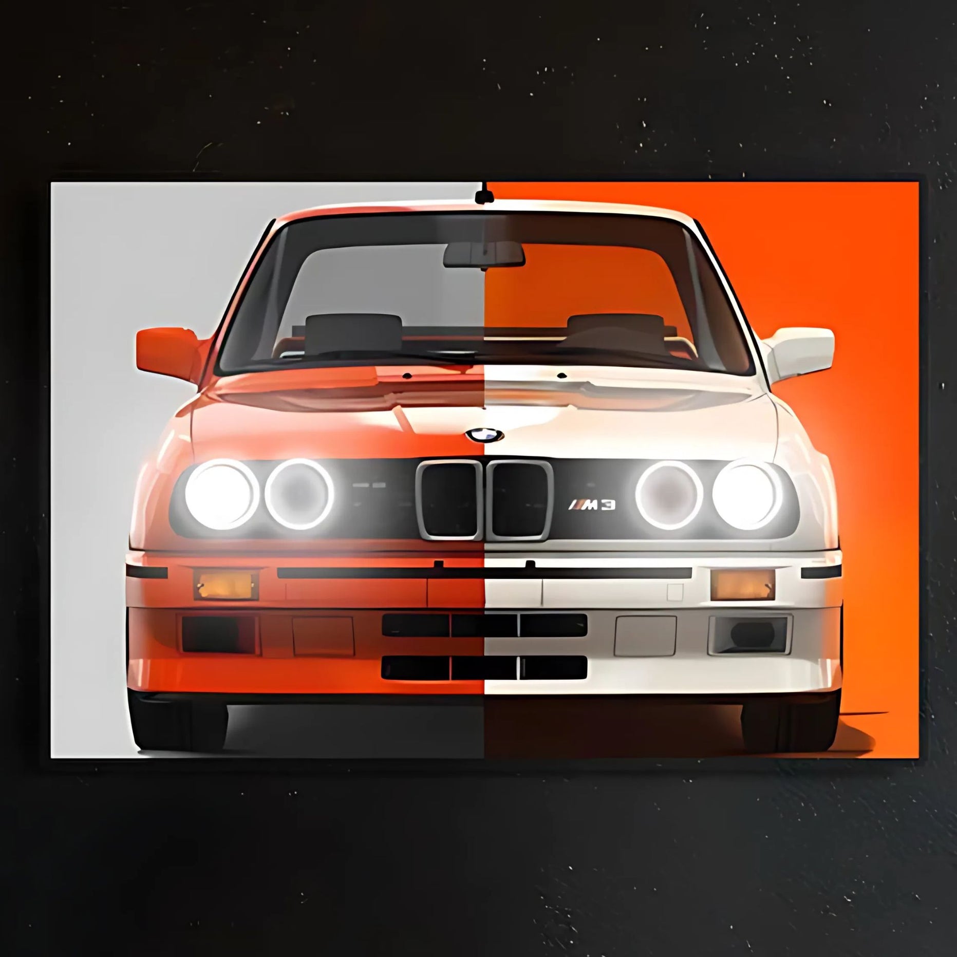 BMW E30 M3 Rustic Look UV Poster