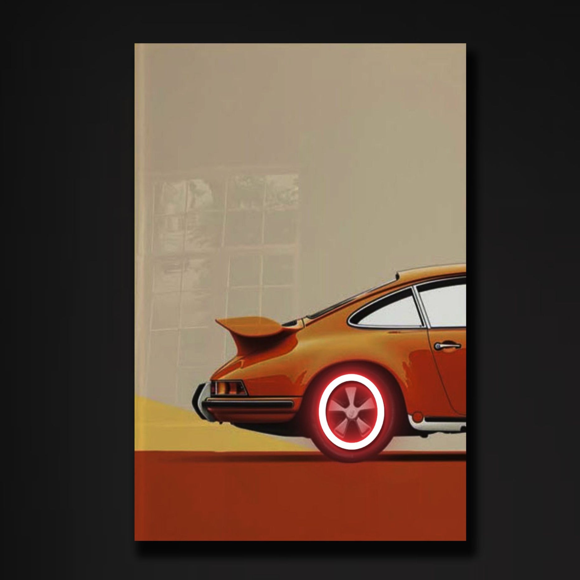 Porsche 911 70s Style ART UV Poster