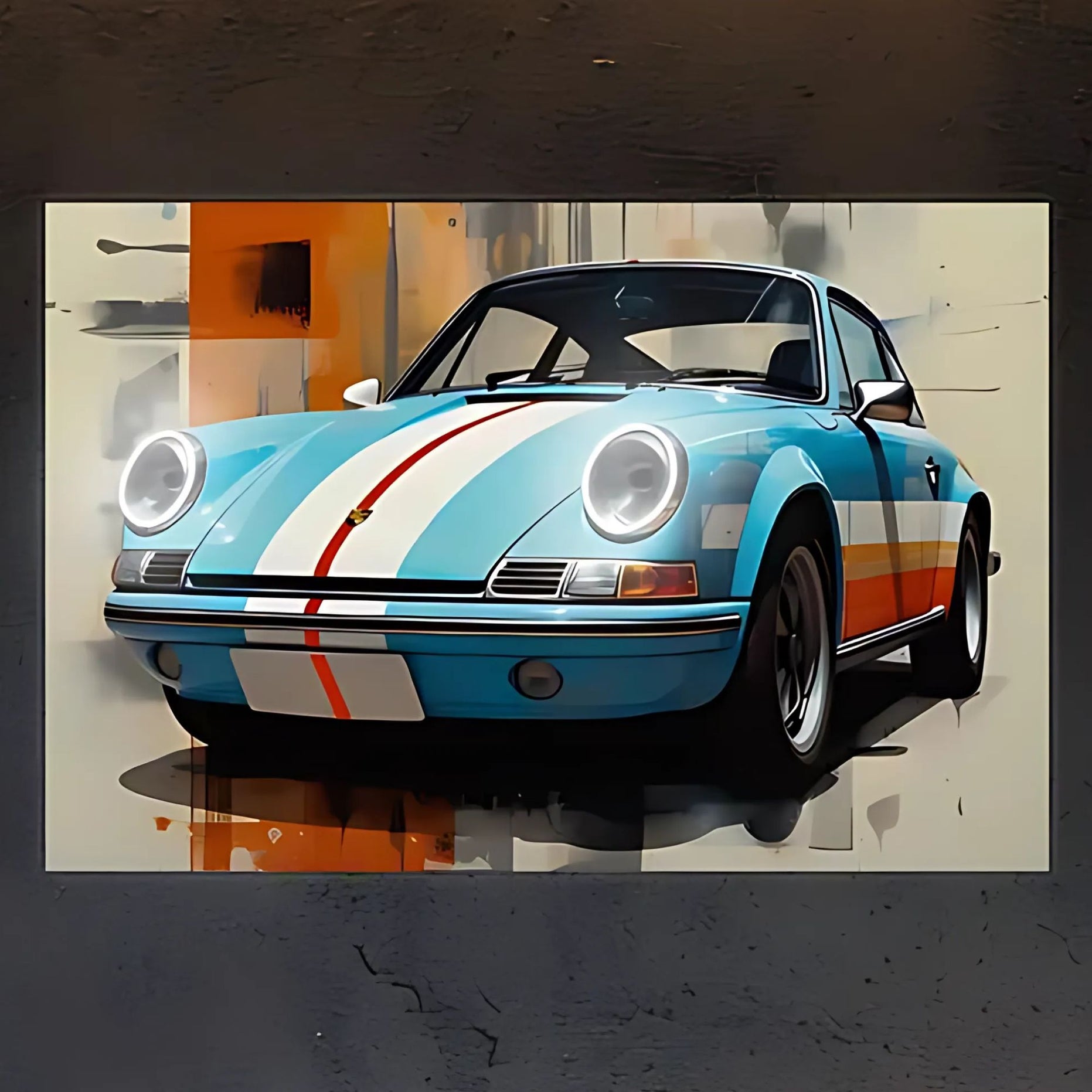 Porche Classic Car UV Poster