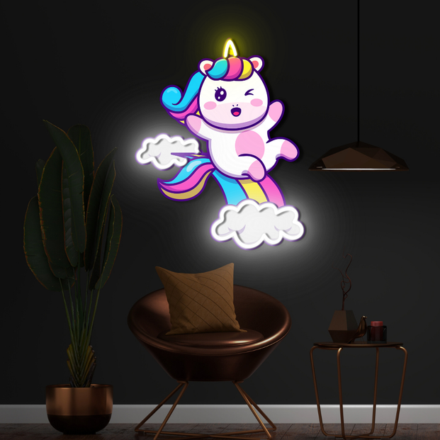 Unicorn Sliding UV Poster