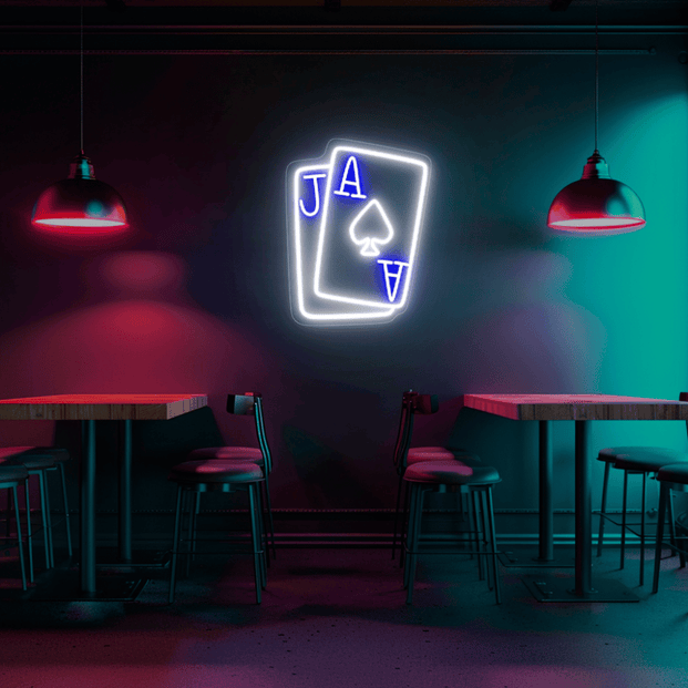 Cards Neon Sign