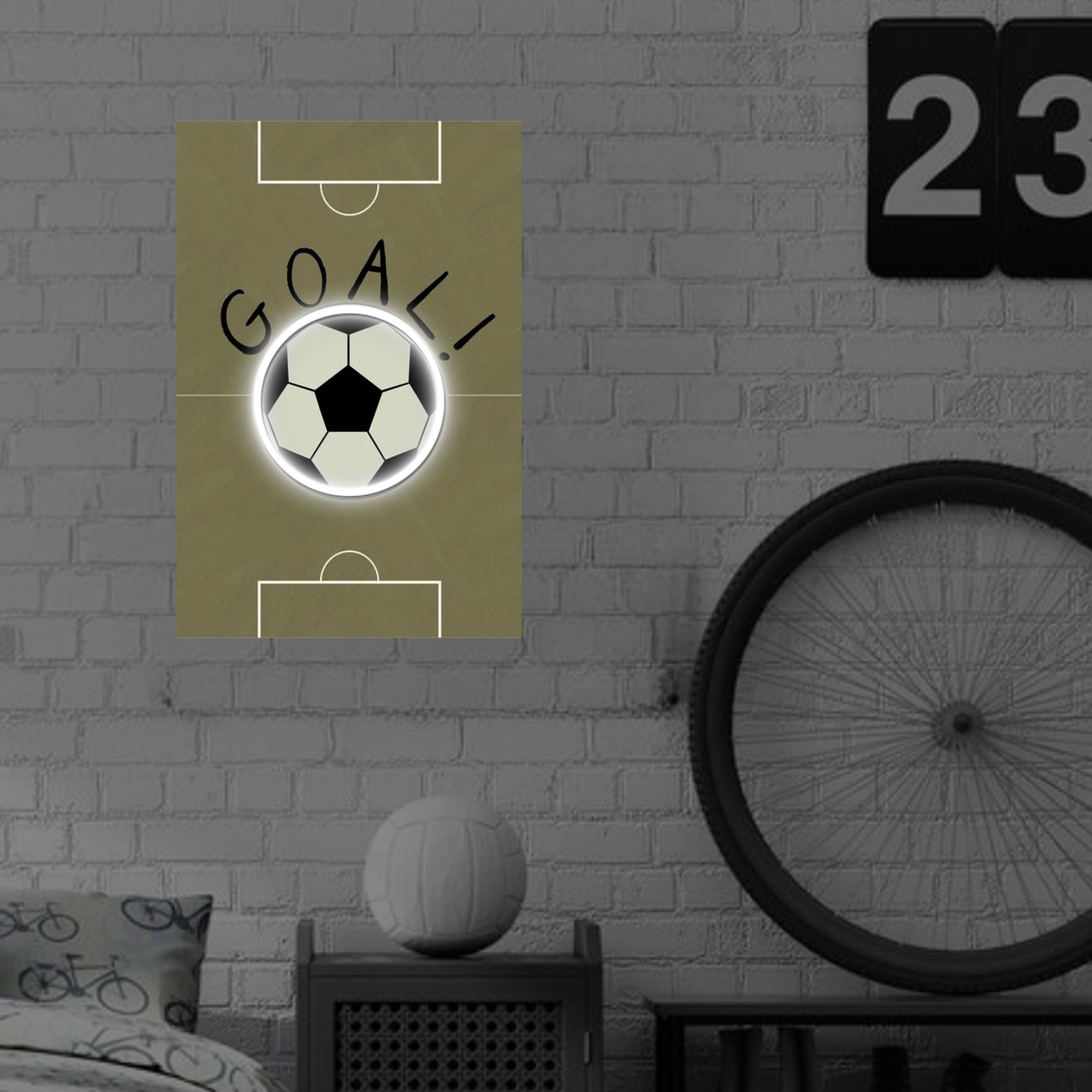 Goal Hand Painted Football