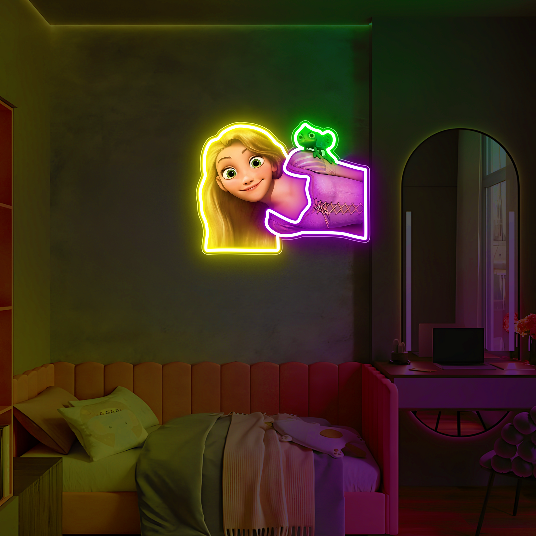 Rapunzel UV Neon Sign